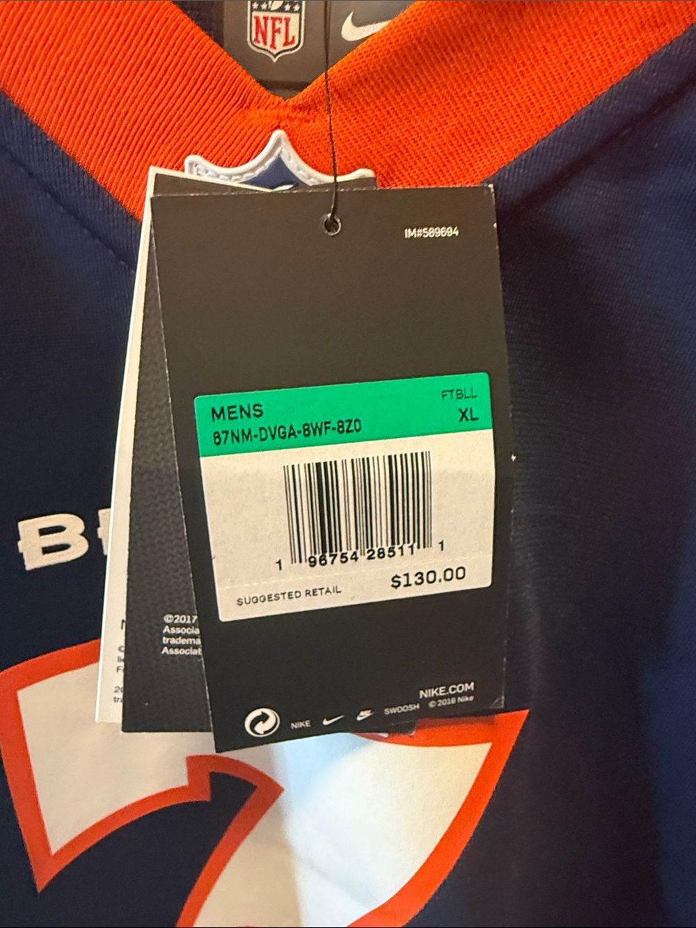 NFL Denver Broncos Navy and Orange #3 Jersey - Picture 3 of 5